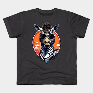 Funny Zebra art animal lover Kids T-Shirt